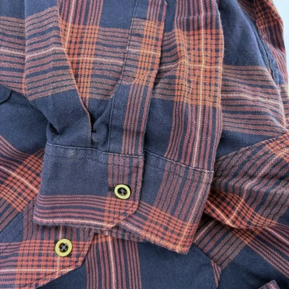 Wrangler Flannel Shirt Long Sleeve Button Up Mens 2XL red Plaid Western  Casual
